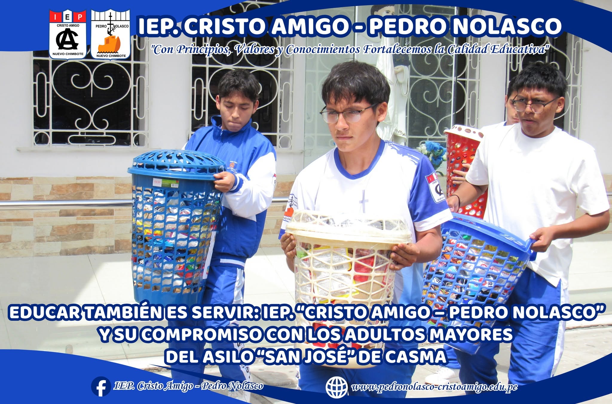 Participación de los estudiantes en la campaña solidaria